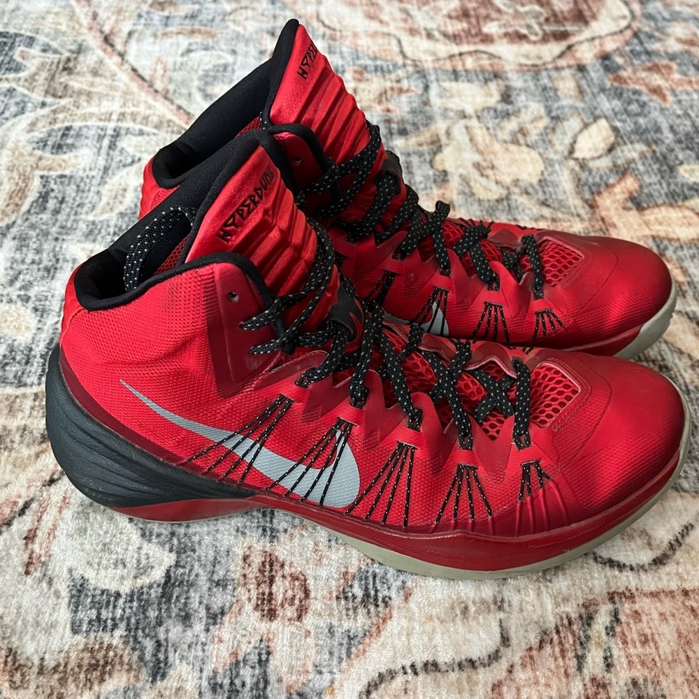 Nike Hyperdunk 2013 Mens Size 12 University Red Shoes Basketball‎ 599537-602
